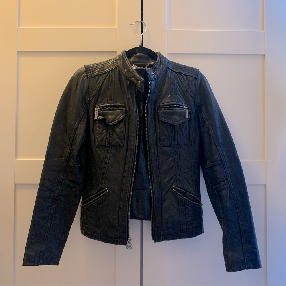 Michael Kors Leather Jacket - Size Small